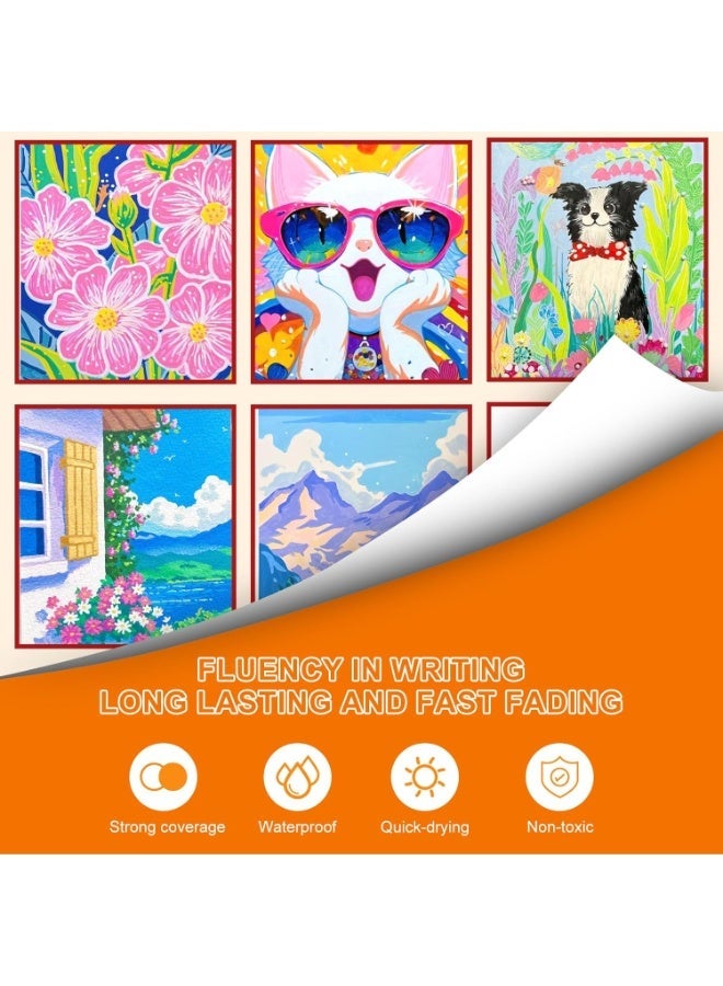 24-Piece Paint Marker Set – Art Markers for Fabric, Rock, Canvas, School & DIY Crafts – Vibrant Water-Based Paint Pens for Artists and Kids - Image 5